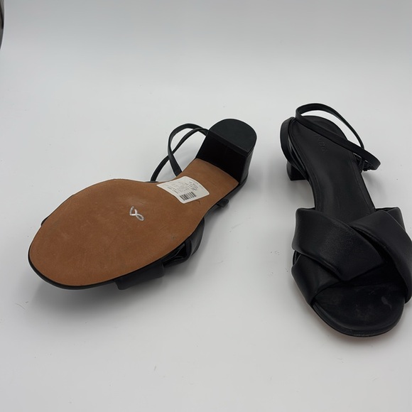 NEW Vince Rosalie Black Leather Block Heels 40 - Picture 4 of 5